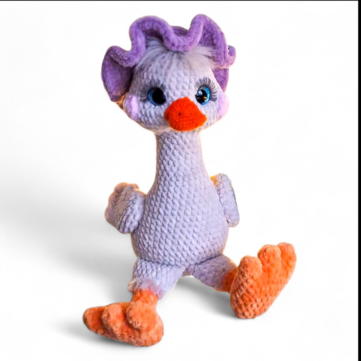 Cute Crochet Goose Plush Doll, Handmade Amigurumi Bird Toy, Stuffed Goose Gift, Nursery Decor, Baby Shower Gift