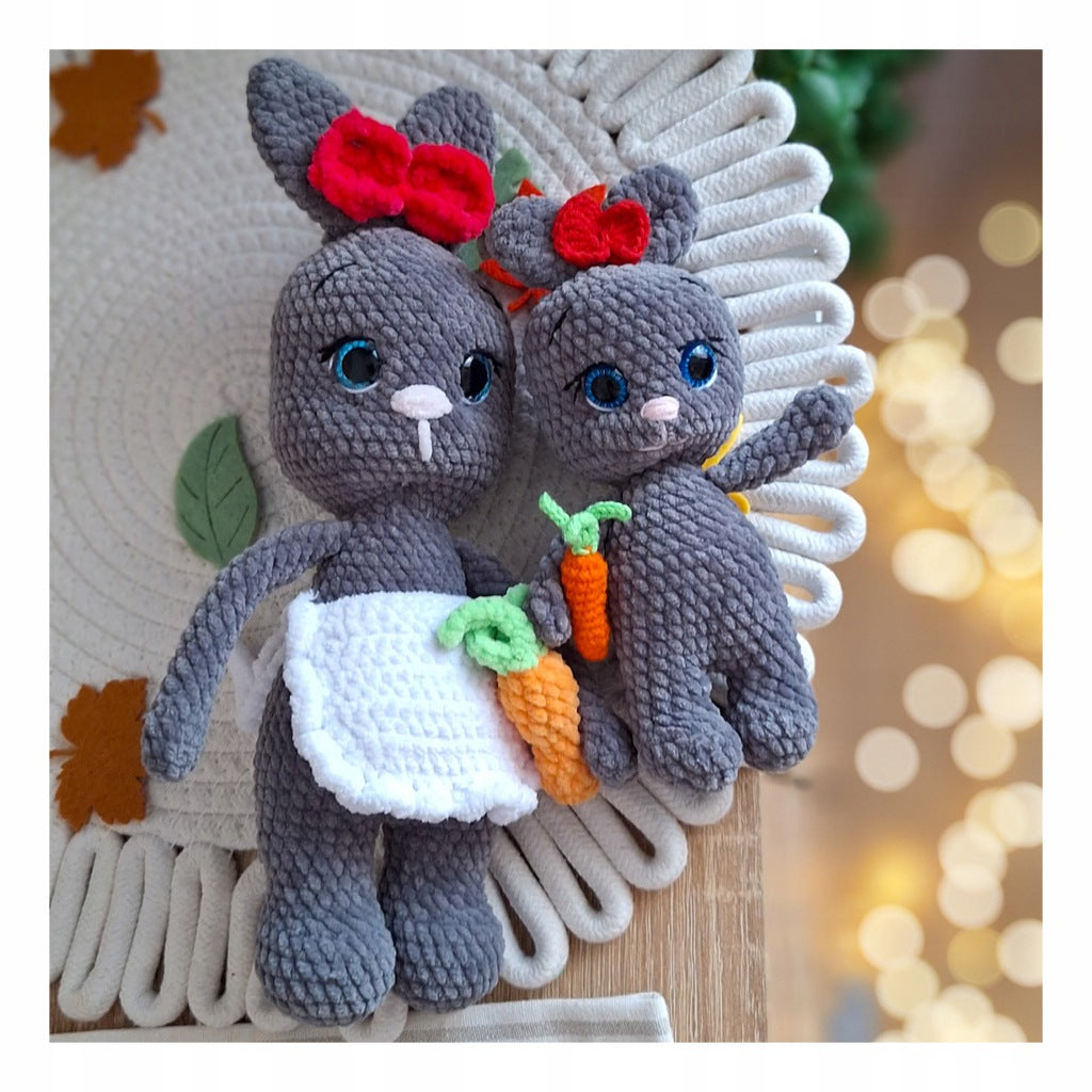 Crochet Bunny Set, Mom and Daughter, Handmade Toys