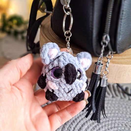 Koala Keychain, Handmade Plush Amigurumi, 14 cm, for Backpack or Keys