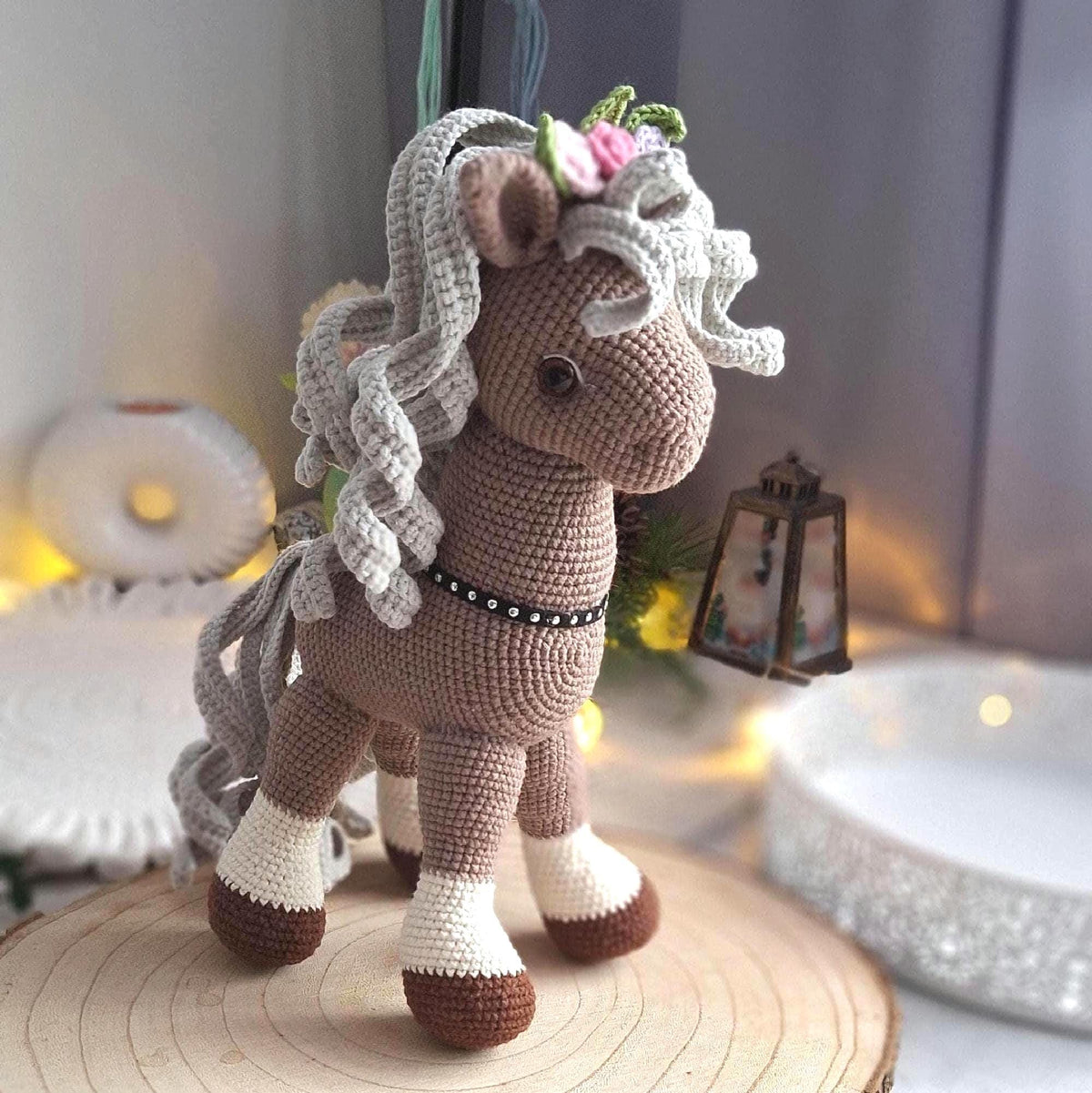 Crochet Horse Plush Toy, Amigurumi Horse Doll, Stuffed Horse Toy, Farm Animal Plush, Nursery Decor, Gift for Kids