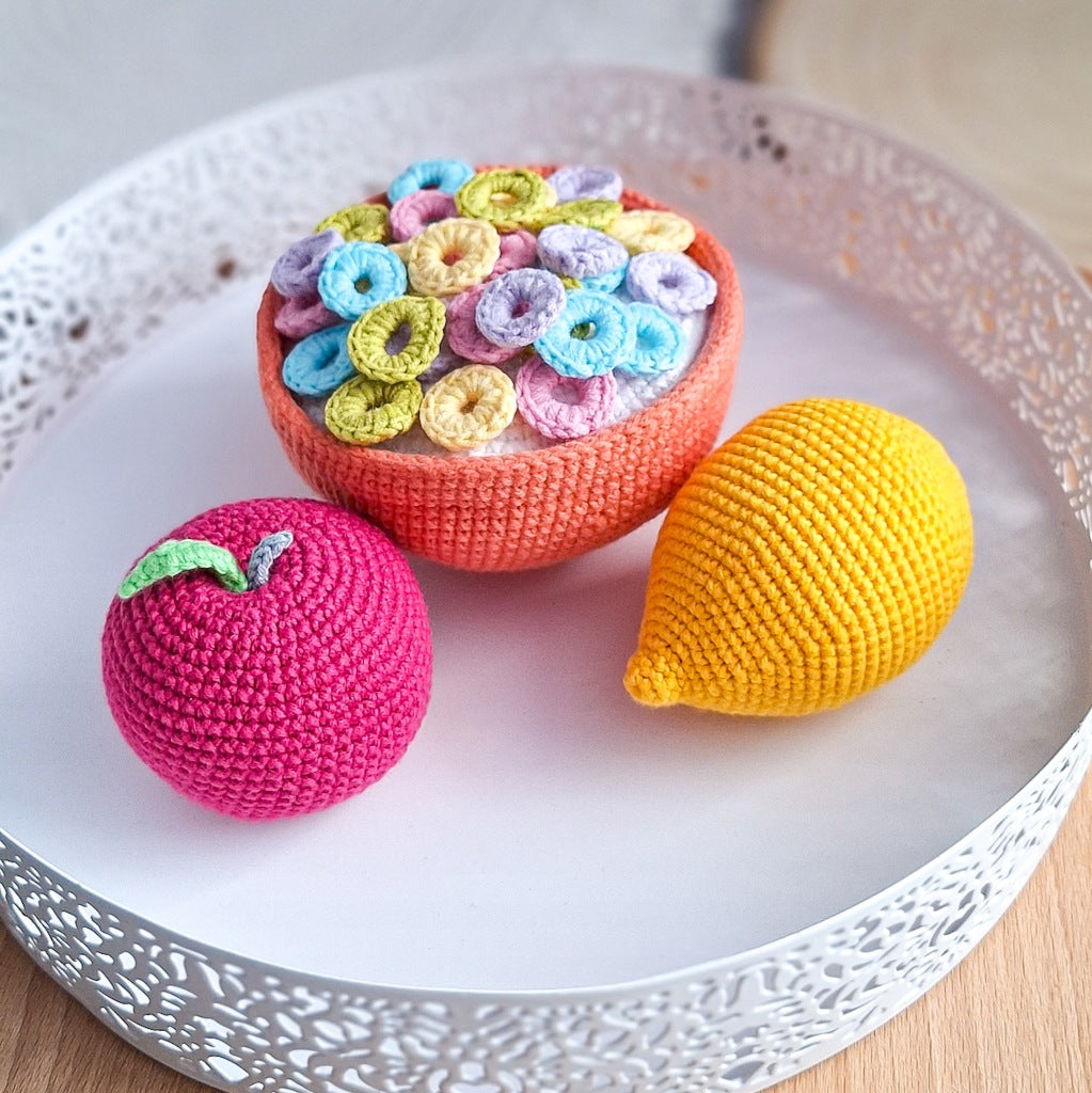 Breakfast Set – Porridge, Apple, Lemon, Montessori Handmade