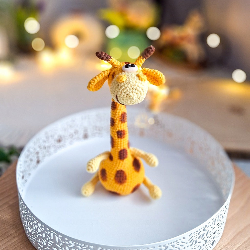 Crochet Giraffe, 19 cm – Handmade Toy