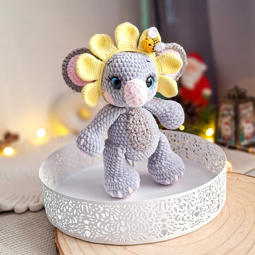 Handmade Koala Plush Toy with a Bee, 24 cm, Gift