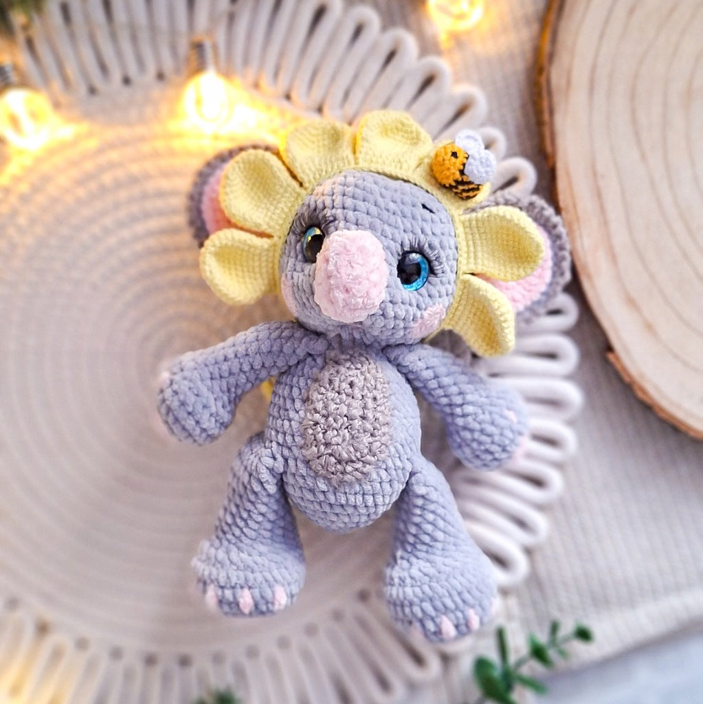 Handmade Koala Plush Toy with a Bee, 24 cm, Gift