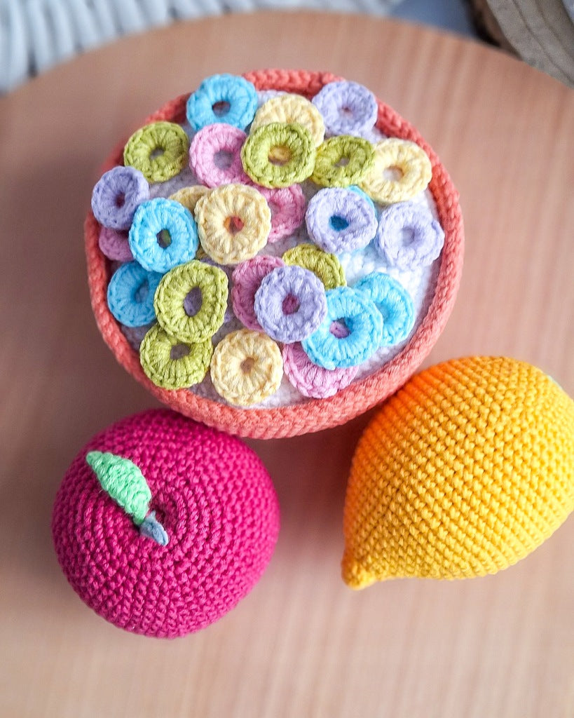 Breakfast Set – Porridge, Apple, Lemon, Montessori Handmade