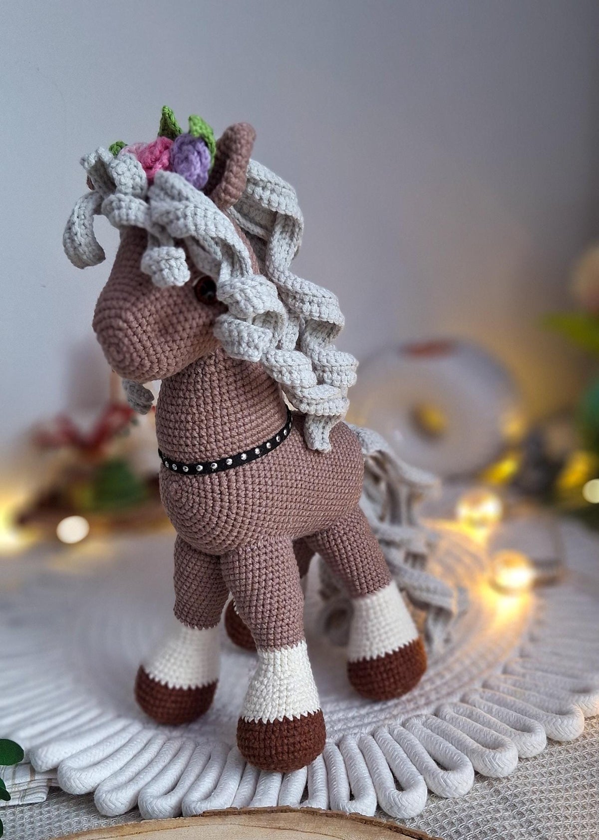 Crochet Horse Plush Toy, Amigurumi Horse Doll, Stuffed Horse Toy, Farm Animal Plush, Nursery Decor, Gift for Kids