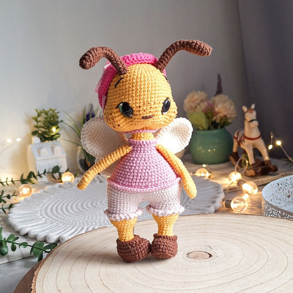 Crochet Bee Amigurumi in an Outfit – Handmade Decoration and Gift