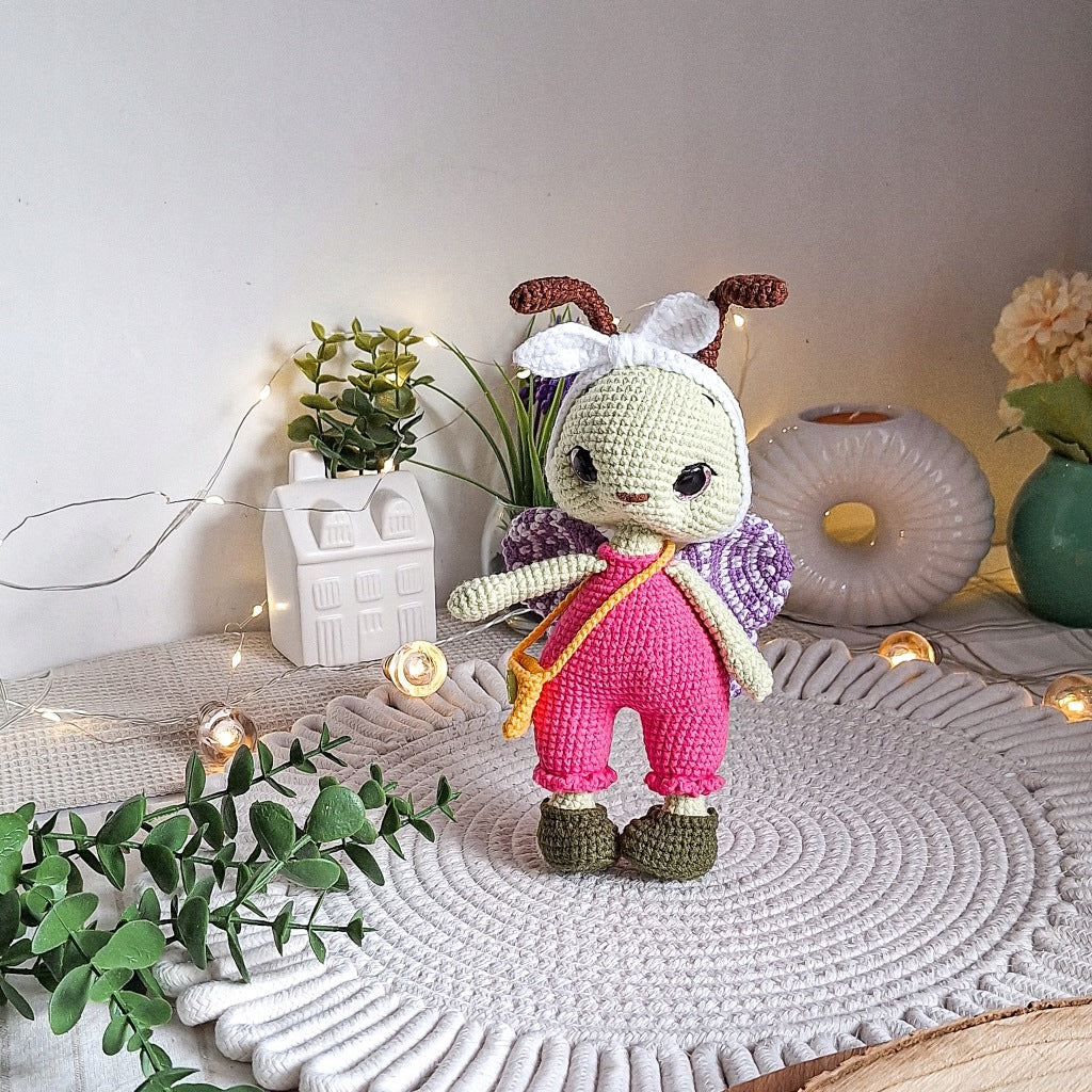 Crochet Butterfly Doll, 20 cm, Handmade Gift for a Child