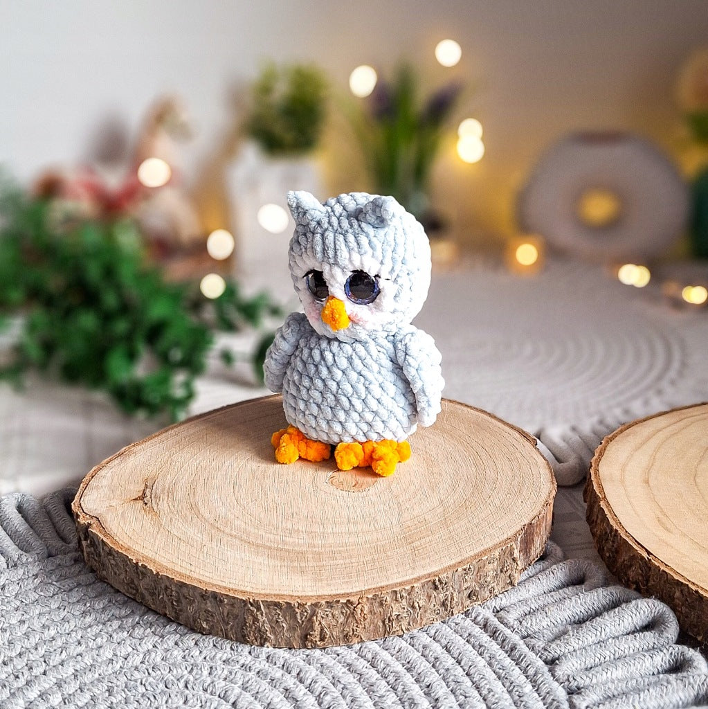 Mini Crochet Owl, Handmade Plush Owlet