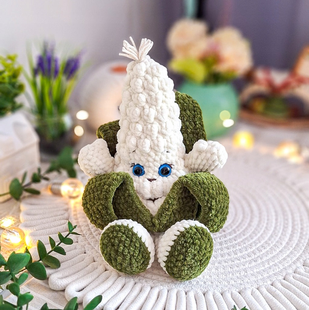 Plush Corn, 22 cm – Handmade Toy, Educational Toy