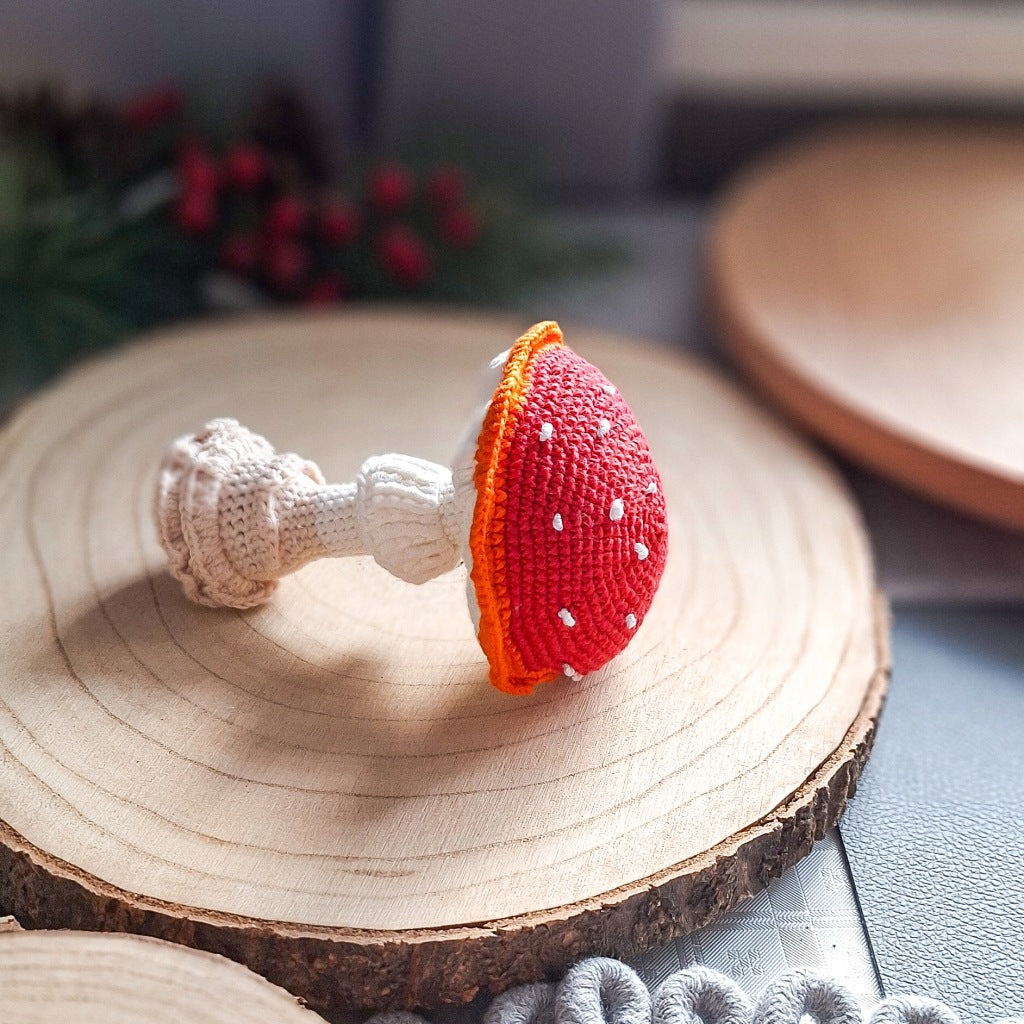 Handmade Crochet Toadstool Mushroom, Home Decoration